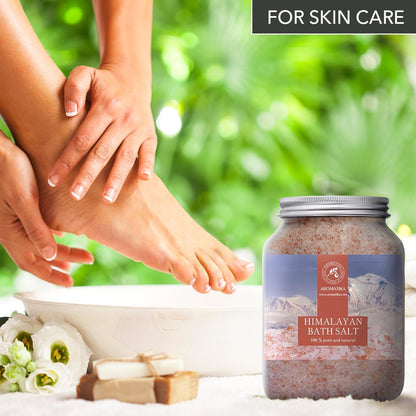Himalayan Salt Pink Crystal Salt 46 Oz - 100% Pure & Natural - Himalayan Salt for Good Sleep - Stress Relief - Detox Cleanse